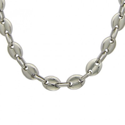 large collier homme grain de café