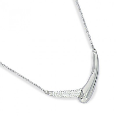 Collier chic pour femme, acier et large pendentif - Yselle