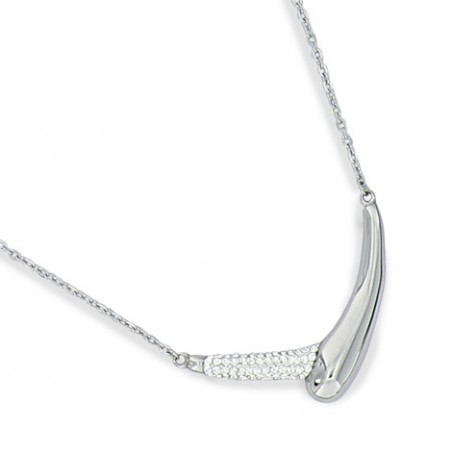 Collier chic pour femme, acier et large pendentif - Yselle