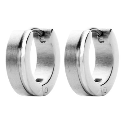 Boucles créoles pour femme en acier - Espéra - Lyn&Or Bijoux