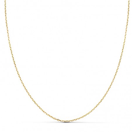 Chaîne femme, or jaune 18k, Maille forçat, 0,6mm, 40cm à 50cm - Elégance