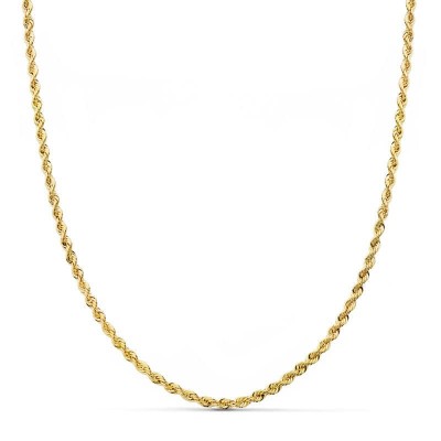 Collier torsadé or 18 cts, Maille Corde torsadée - épaisseur 2,2mm - Luxe