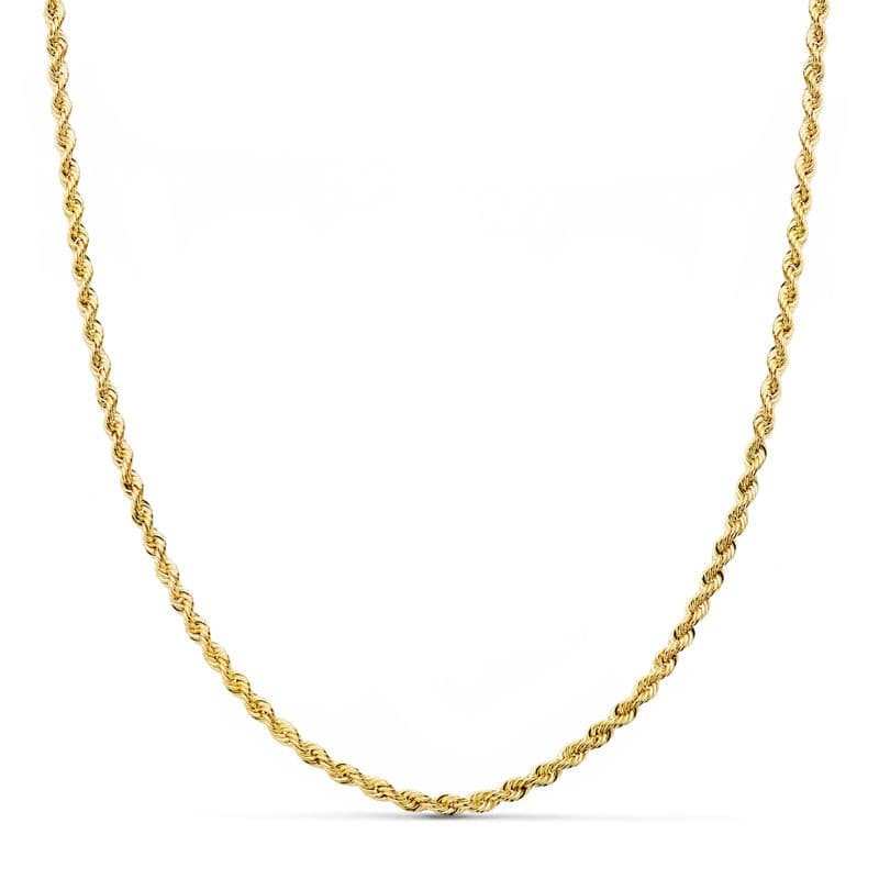 Collier torsadé or 18 cts, Maille Corde torsadée - épaisseur 2,2mm - Luxe