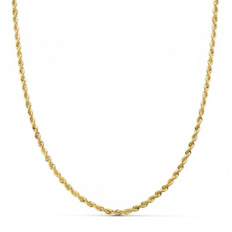 Collier torsadé or 18 cts, Maille Corde torsadée - épaisseur 2,2mm - Luxe