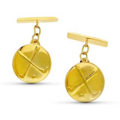 Boutons de manchette Golf luxe - Or 18 carats - Champion