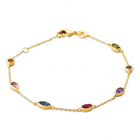 bracelet pierres multicolores swarovski femme