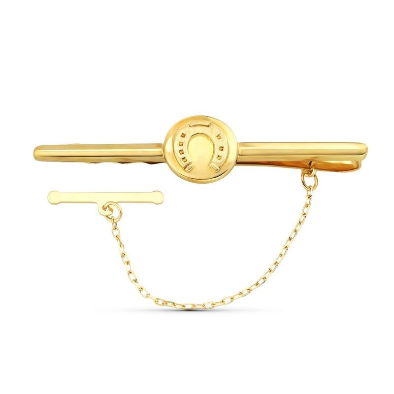 Pince à cravate luxe, porte-bonheur - Or 18 carats - Fer à cheval