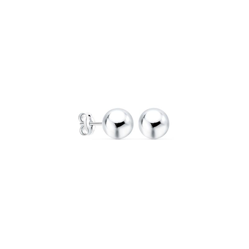 Boucles d'oreilles or blanc 4 mm - Perles rondes