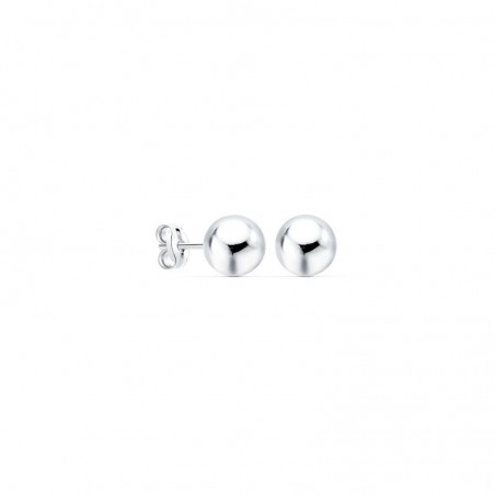 Boucles d'oreilles or blanc 4 mm - Perles rondes