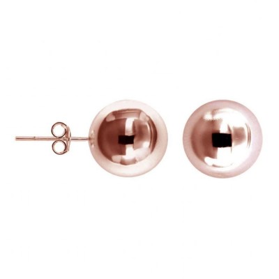 Boucles d'oreille finition dorée rose LZ pour femme - Fame 12 mm - Lyn&Or Bijoux