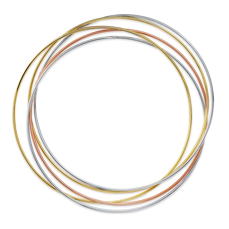 Bracelet semainier en or 18 carats trois tons - Splendeur