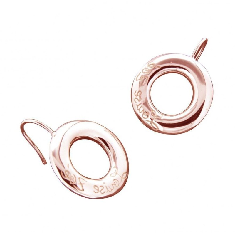 Boucles d'oreilles pour femme en plaqué or rose, Cercle Griffé Boucles d'oreilles pour femme en plaqué or rose, Cercle Griffé