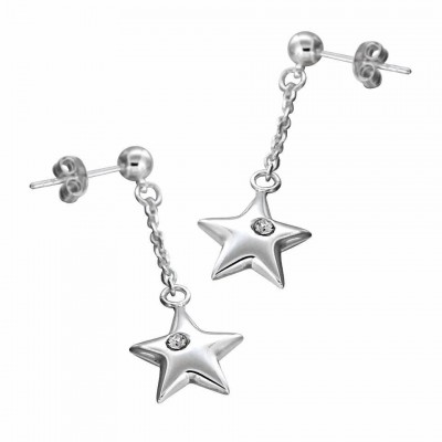 boucles d'oreilles Etoiles argent, Swarovski pour femme - Astria - Lyn&Or Bijoux