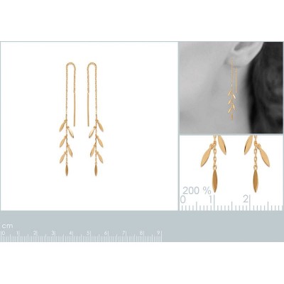 Longues boucles d'oreilles tige à insérer