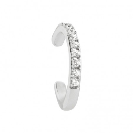 Bague d'oreille à pincer, Argent 925 et zircon pour femme - Tassia