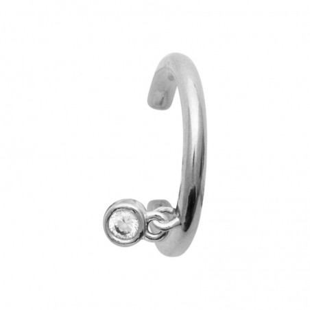 Bague d'oreille pour femme, Argent 925 et breloque brillante - Celtik