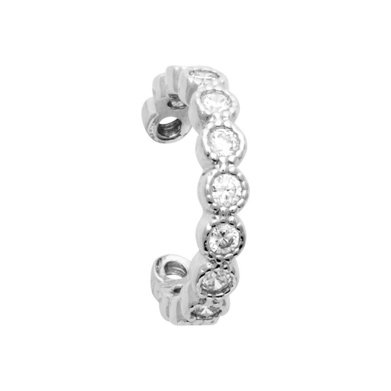 Bague d'oreille pour femme, Argent 925 et zircons étincelants - Mira