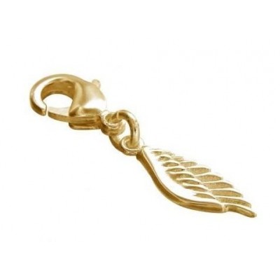 Charm femme pour bracelet, Aile en plaqué or jaune, Zoé Bijoux