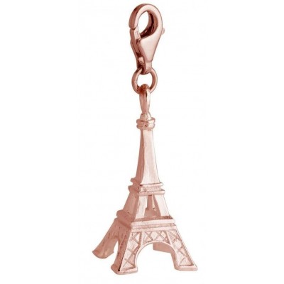 Charm finition dorée rose Zoé Bijoux pour femme - Tour Eiffel - Lyn&Or Bijoux