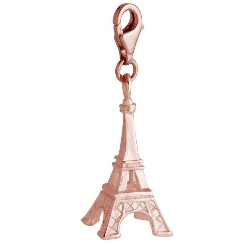 Charm ou breloque femme Zoé en plaqué or rose Paris, Tour Eiffel Charm ou breloque femme Zoé en plaqué or rose Paris, Tour Eiffel