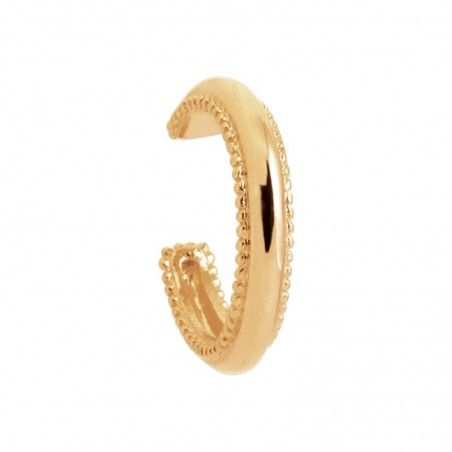 Bague d'oreille à pincer, anneau original en plaqué or - Amy