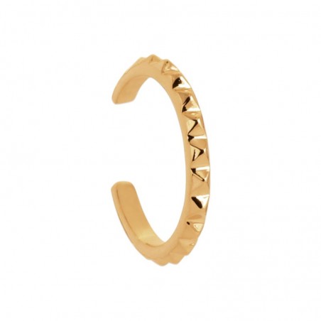 Bague d'oreille à pincer, anneau à pointes en plaqué or - Ally