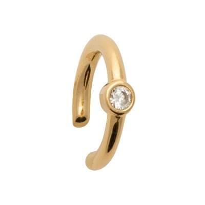 Bague d'oreille pour femme, plaqué or et zircon microserti - Artik