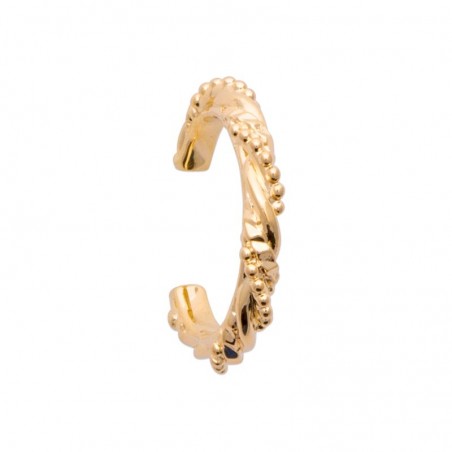 Faux piercing d'oreille, plaqué or, anneau tressé - Andrea