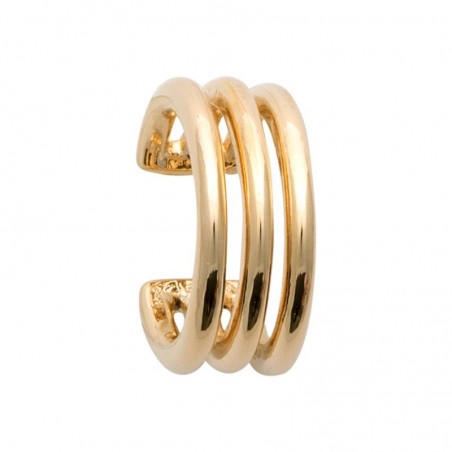 Piercing d'oreille sans trou, plaqué or 18 carats, 3 anneaux - Amya