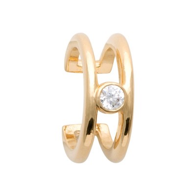 Bague d'oreille, piercing sans trou, plaqué or et zircon microserti - Antik