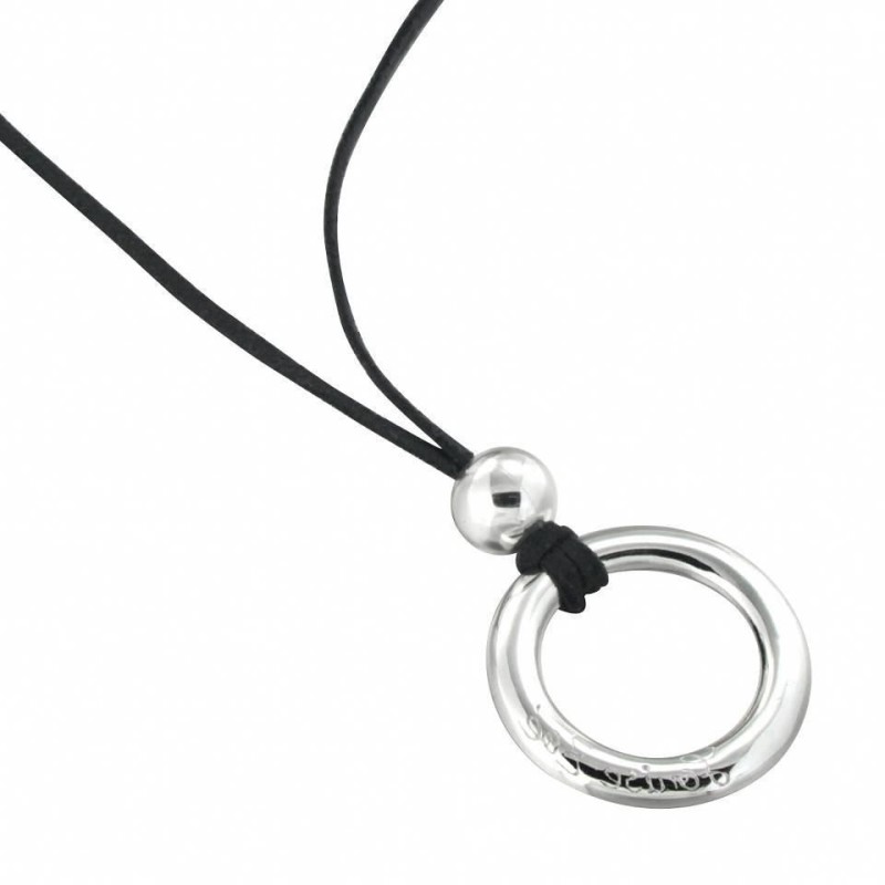 collier argent et cordon collier argent et cordon