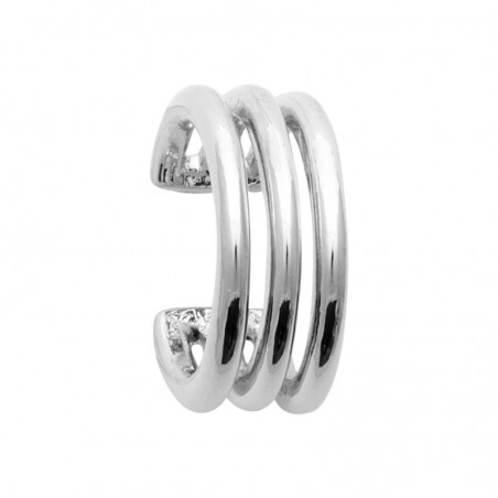 Piercing d'oreille sans trou, Argent massif 925, 3 anneaux - Amya