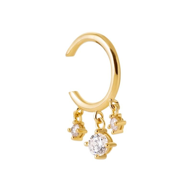 Bague d'oreille et pierre brillante