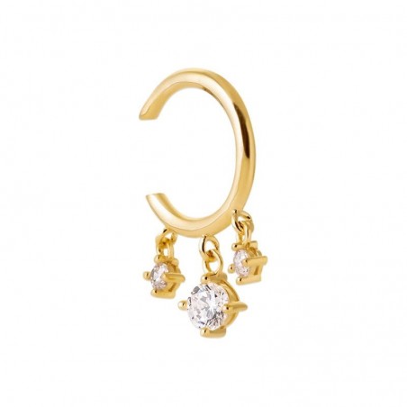 Bague d'oreille et pierre brillante