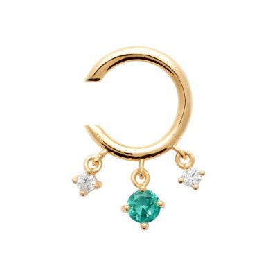 faux percing avec pendentifs brillants