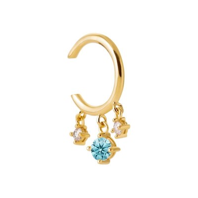 bague d'oreille et pierre bleue