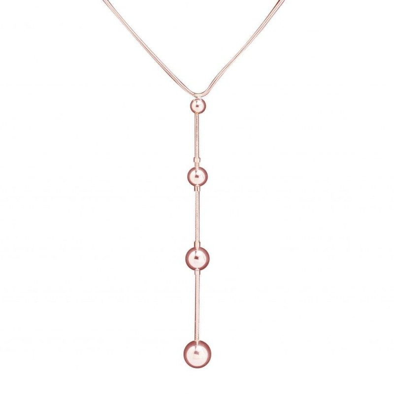 collier fantaisie pour femme en plaqué or rose Louise Zoé, Chute collier fantaisie pour femme en plaqué or rose Louise Zoé, Chute