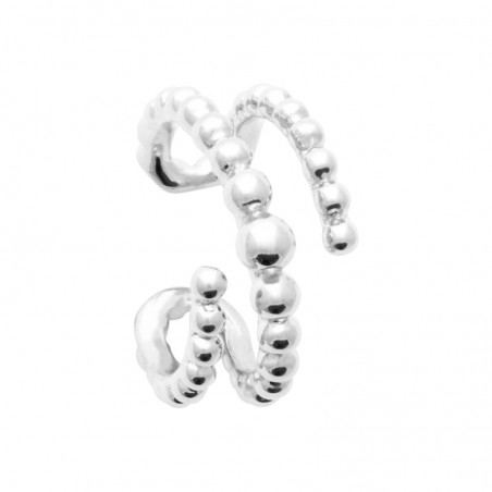 Bague d'oreille en argent 925, 3 anneaux de perles - Audace