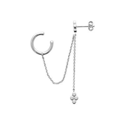 Bague d'oreille chaîne en argent 925 et zircon - Maelys