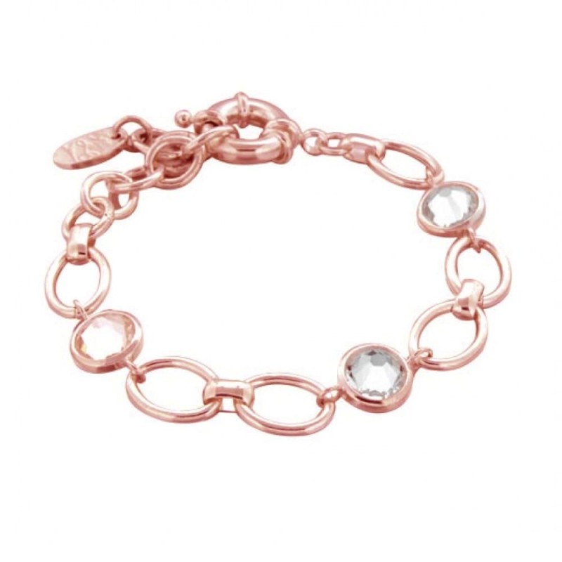 Bracelet femme en plaqué or rose et cristaux de Swarovski®, Banji Bracelet femme en plaqué or rose et cristaux de Swarovski®, Banji