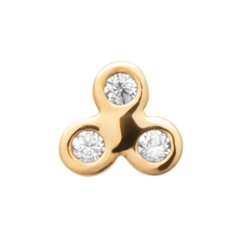 piercing triskell doré Sonia avec zircons