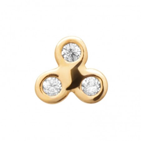 piercing triskell doré Sonia avec zircons