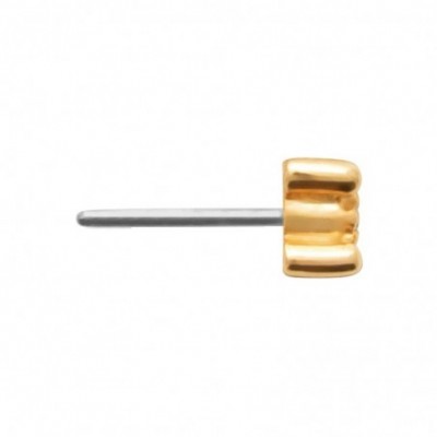  piercing doré 18k et zircon au style solaire