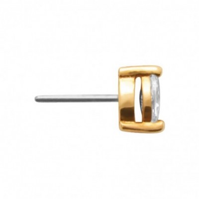  Piercing doré élégant sur fond neutre