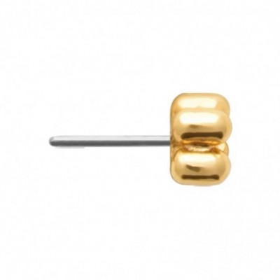  Piercing perles porté seul au lobe
