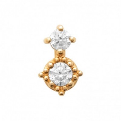 Piercing doré Ysé avec breloque brillante