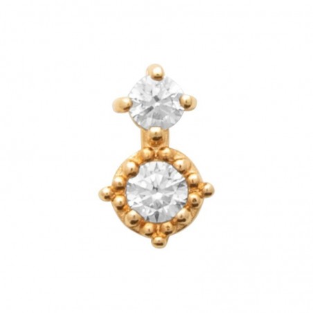 Piercing doré Ysé avec breloque brillante
