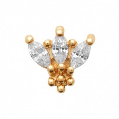 Piercing d'oreille Kalia en plaqué or 18k