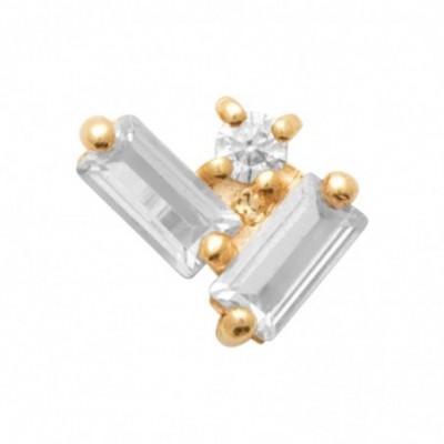 Piercing doreille en or plaqué 18 carats