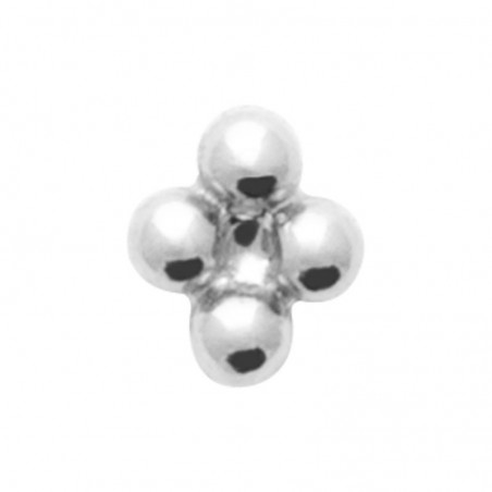 Piercing Aïcha en argent rhodié avec perles en grappe
